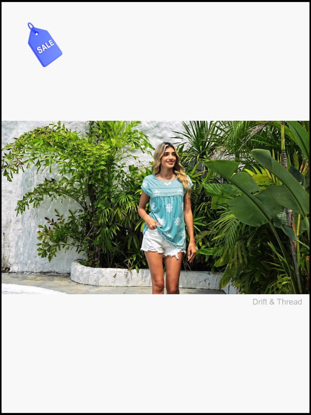 Lace Crochet Cap Sleeve T-Shirt Blouse Summer Top - Picture 7 of 7